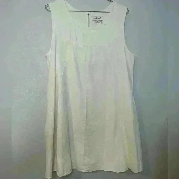 Simply Noelle Cream Dress Blouse L/XL Linen - Picture 4 of 10